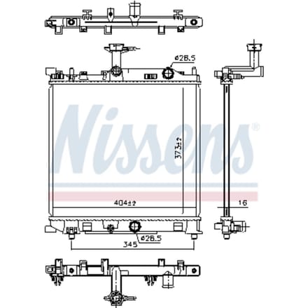 Radiator, motorkoeling NISSENS 641777