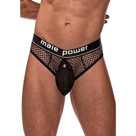 Male Power - Cockring String - Zwart