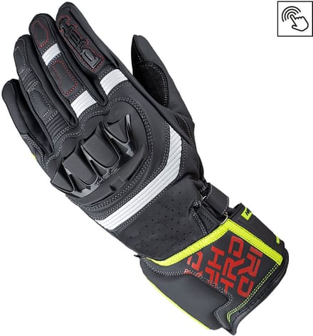 HELD Revel 3.0 Motorhandschoenen Zwart-Wit-Rood maat 7