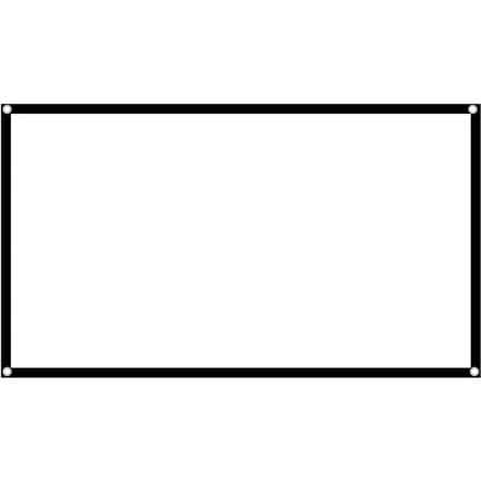 16:9 Draagbaar HD Projectorscherm Opvouwbaar Projectiegordijn Polyester voor Thuis Kantoor 100 inch