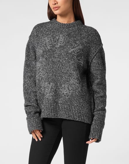 Pullover Ronde Hals Gothic Plein