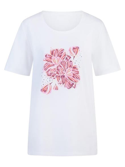 Shirt ronde hals Van Emilia Lay wit