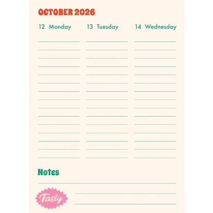 Kitsch Kitchen Schoolagenda 2026-2027 El Restaurante Yummy