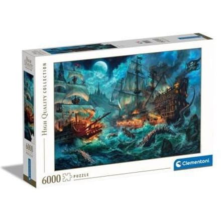 Clementoni - Puzzel - 6000 Stukjes - Zee gevecht - Puzzel Voor Volwassenen