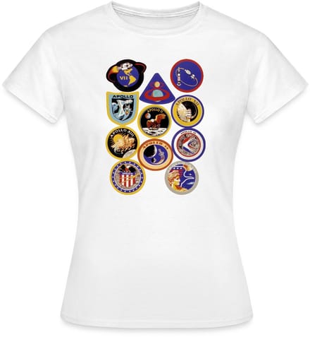 NASA Apollo-missie-insignes T-Shirt Dames