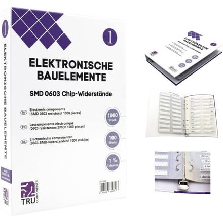 TRU COMPONENTS TC-6869408 TC-6869408 Assortiment SMD 0603 0.1 W 1 % 1000 onderdelen