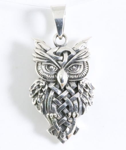Zilveren uil hanger