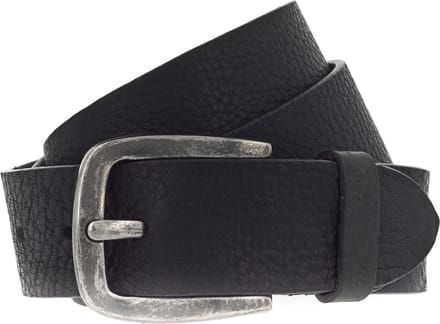 Vanzetti Leren Riem Denim Love 40mm Full Leather Belt W85 Black Zwart