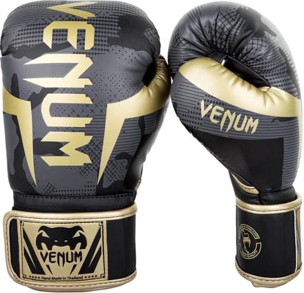 Venum Bokshandschoenen Elite Dark Camo Gold
