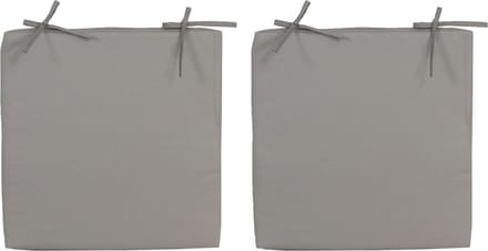 8x stuks anna's collection stoelkussen grijs - 40 x 40 cm - waterbestendig - uv-bestendig - wasbare hoes - polyester