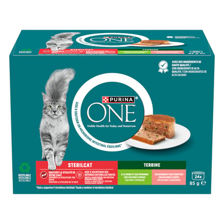 Purina ONE Sterilised Kattenvoer - Mixpaket I (24 x 85 g)