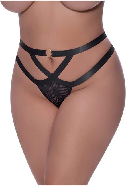 Magic Silk - Exposed P406BLK2XL - Cheeky Panty Queen Size