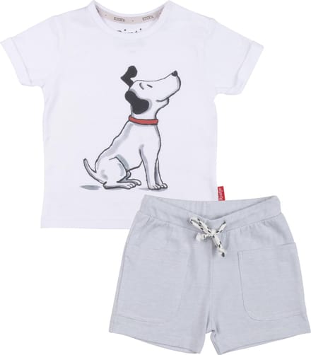 Kuuk'n Rintje Grijs/Wit Korte Pyjama maat 62/68 2020424