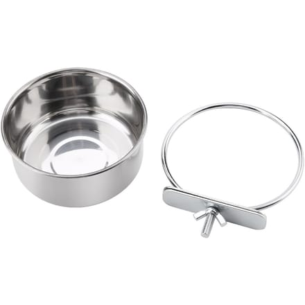 Bol d'Alimentation Eau Acier Inoxydable Perroquet Perruche Mangeoire Accessoire Cage Oiseau M
