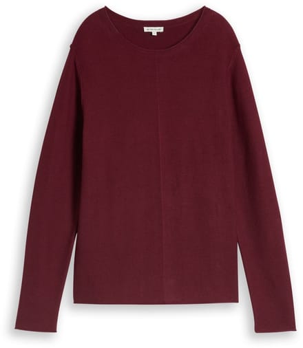 Tom Tailor - Gebreide trui van katoen - Maat M - Preppy Plum