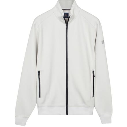 Baileys Vest Sweat Zip Texture Jacquard Doubleface Soft Grey / male