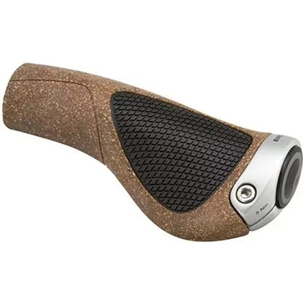 Ergon handvatten GP1-L kurk bruin zwart