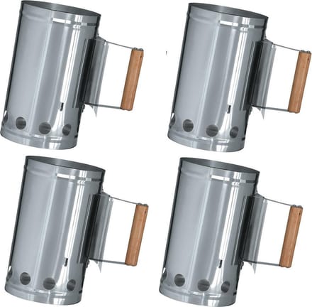 Houtskoolstarter voor barbecue - set van 4 stuks