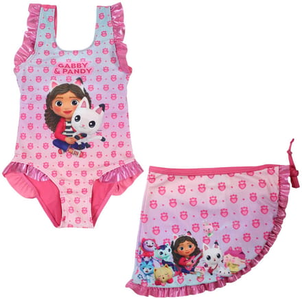 Gabby's Dollhouse Pandy kinderbadpak en sarongset 7 - 8 jaar / 122 - 128 cm