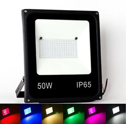 LED Bouwlamp / Schijnwerper RGB gekleurde verlichting - 50 Watt - Ultra Dun