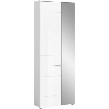Solero kledingkast wit hoogglans MDF TZ - 37x68x193cm