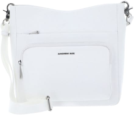 MANDARINA DUCK Leren schoudertas Mellow Leather Crossover Bag Blanc wit