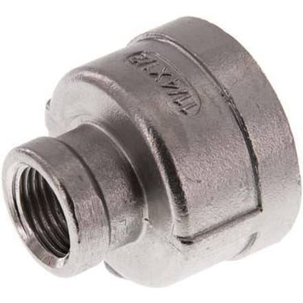 Rp 1 1/4'' x Rp 1/2'' RVS Ronde Sok 16 Bar