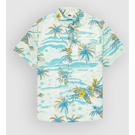 Quiksilver Apero Classic Overhemd Met Korte Mouwen Blauw S Man