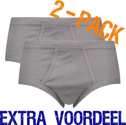 Beeren heren slip - maat M - 2-pack - steel grey