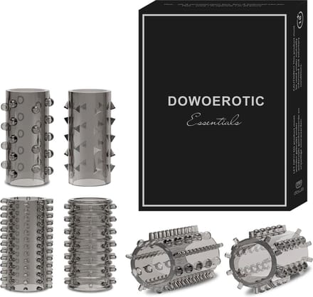 DOWO® - Penis Sleeve - Cockring- Seksspeeltje voor Koppels -Met Structuur- 6 stuks