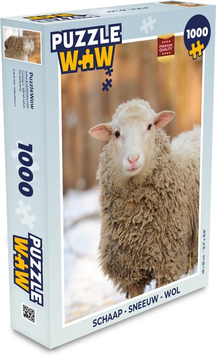 Puzzel Schaap - Sneeuw - Wol - Legpuzzel - Puzzel 1000 stukjes volwassenen