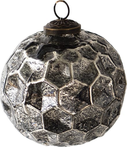 Clayre & Eef Kerstbal Overig Ø 10 cm Zwart Glas Kerstballen