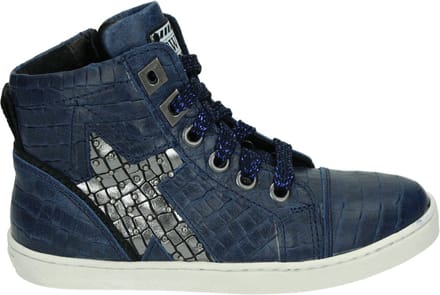 Twins - 320615 - Half-hoogMeisjesKindersneakers - Kleur: Blauw - Maat: 32