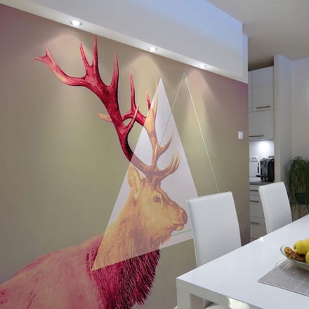 Fotobehang - deer (graphic pattern)