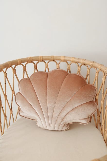 Moi Mili Velvet Shell Kussen XL | Beige Pearl