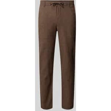 regular fit stoffen broek van katoen-linnenmix