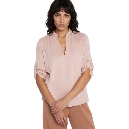 Vrouwelijke blouse met opgerolde mouwen Nife