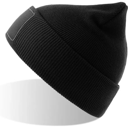 Atlantis Headwear - Wind-S Beanie with Patch - Black - One Size
