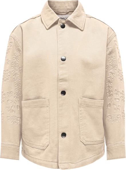 ONLY KOGKATE EMB. JACKET OTW Meisjes Jas - EcruDetail:EMB. DTM - Maat 128