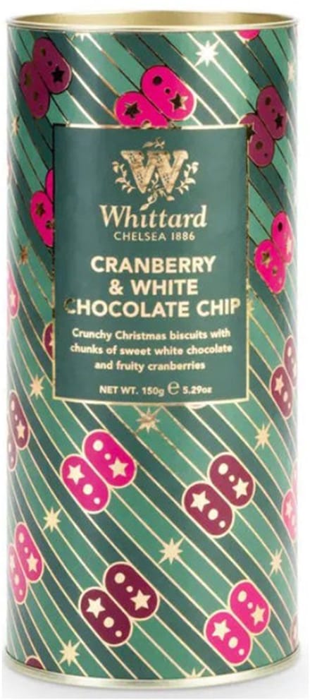 Whittard Cranberry & White Chocolate Koekjes – Feestelijke Koekjes - Cranberry & White Chocolate Biscuits