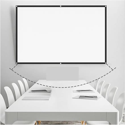 Projectiescherm - Draagbaar Scherm - Thuisbioscoop Creëren - 180 Graden Kijkhoek - 84 Inch - Mat Wit
