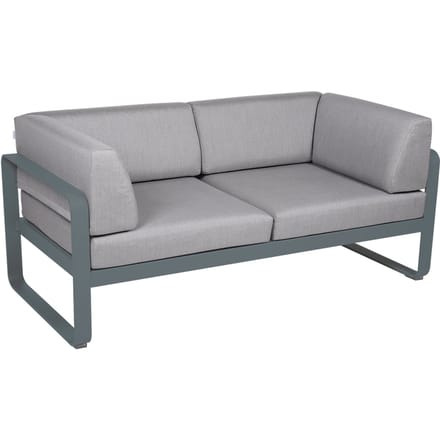 Fermob BELLEVIE club sofa 2 zits - 26 stormgrijs mat - 79 Flanelgrijs