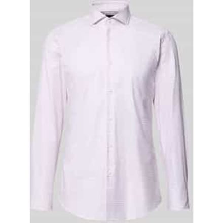 slim fit zakelijk overhemd van katoenmix model 'H-HANK-SP-B1-C1-261'