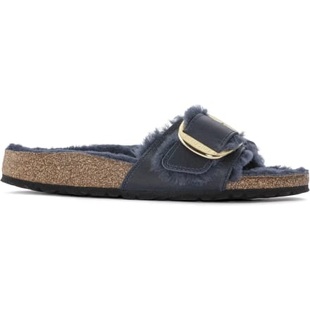 Dames muiltjes Birkenstock Madrid Big Buckle Shearling Oiled Leather