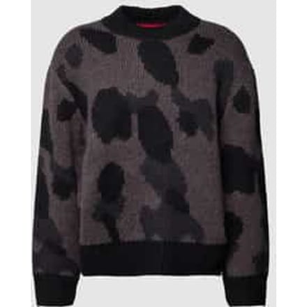 Gebreide pullover met all-over motief, model 'Sattiner'