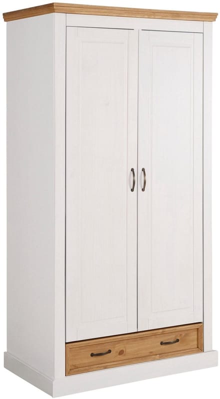Selma-Kledingkast - 2-deurs 1-lade - Wit