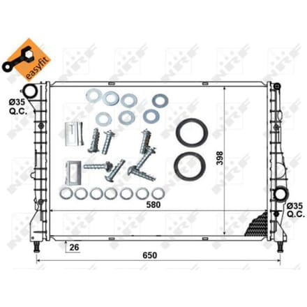 Radiator, motorkoeling NRF 53238