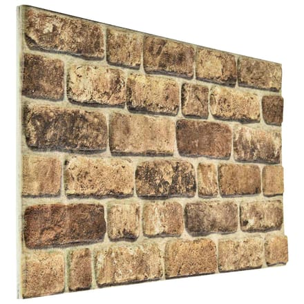 vidaXL - Wandpanelen - 10 - st - 100 - x - 50 - cm - Donker - Zand - EPS-schuim