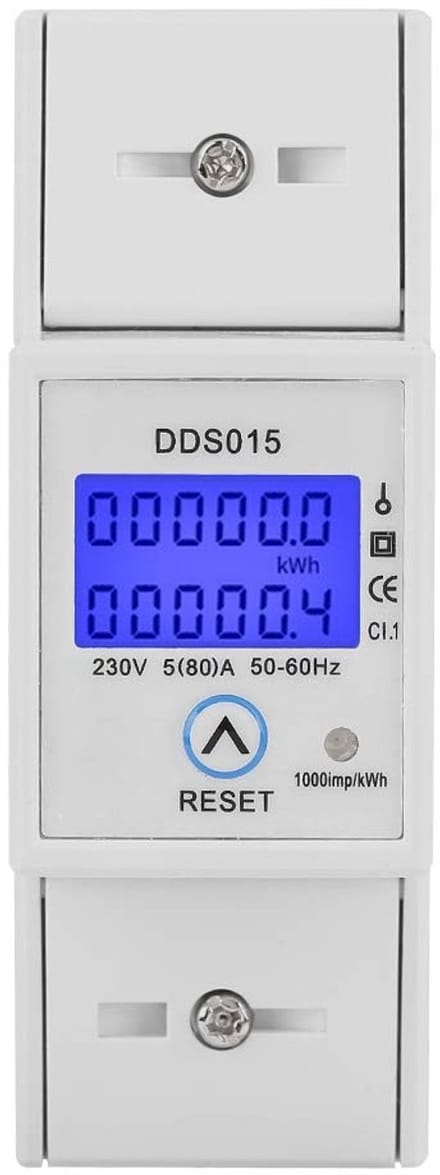 Enkele fase DIN-rail energiemeter – DDS015, LCD, 230V 5-80A 50Hz