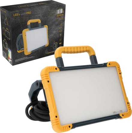 LED's Work Premium LED Werklamp 3200 - 5 meter kabel - IP54 waterdicht - 30W - Bouwlamp - Bouwlampen - Bouw lamp